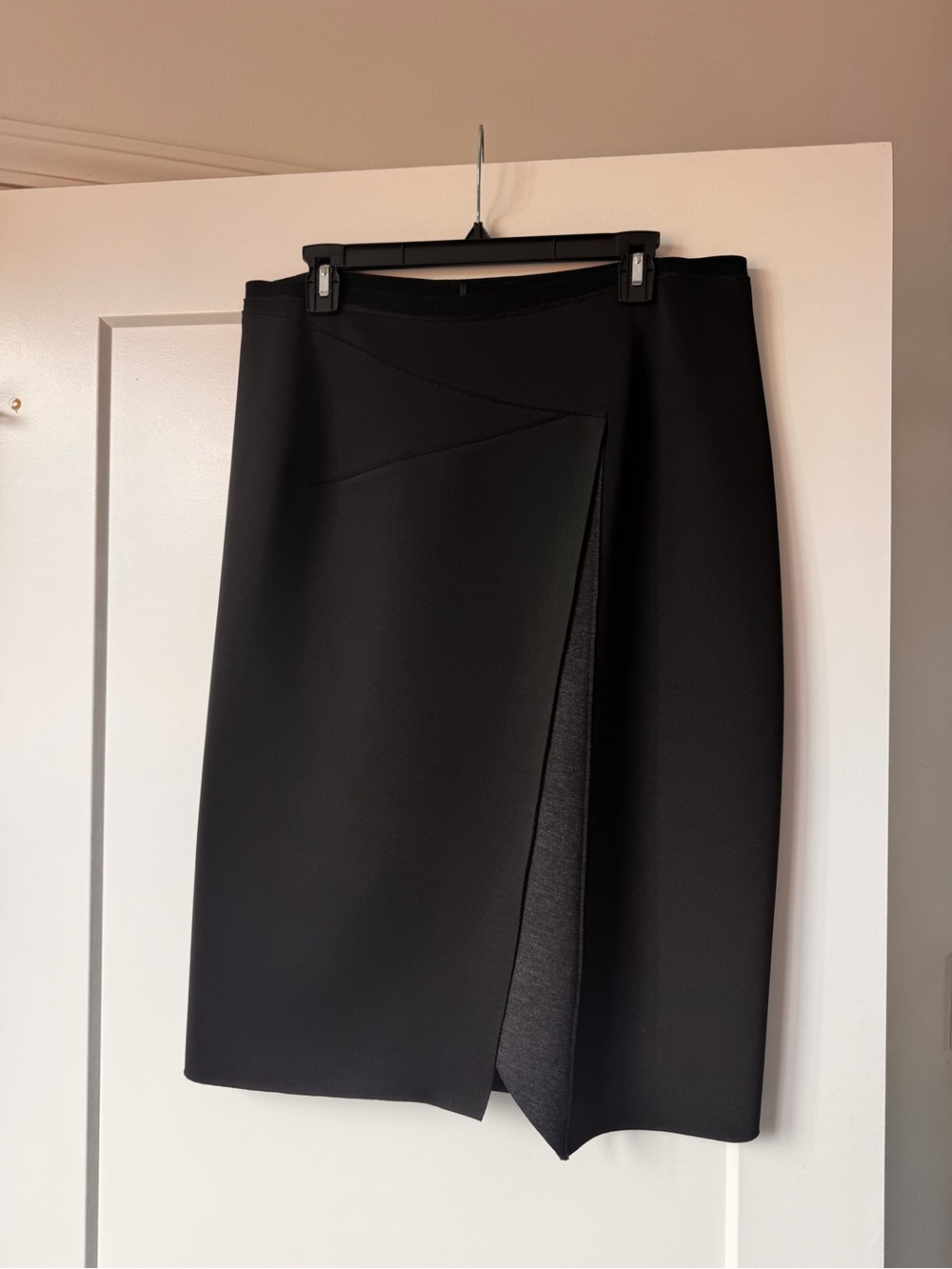 Elie Tahari Black A-Line Wrap Skirt